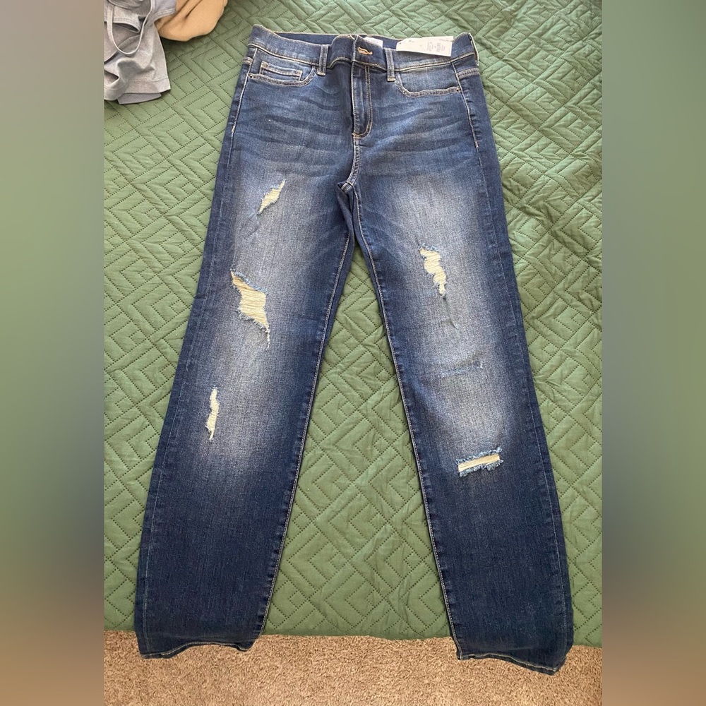 Francesca's Collections Dark Blue High Rise Jeans Size 28